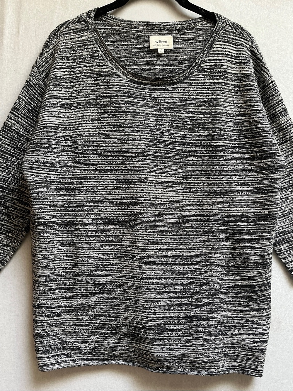 Wilfred Aritzia Silk Cotton Cashmere Stripe Knit Sweater Top Sz S